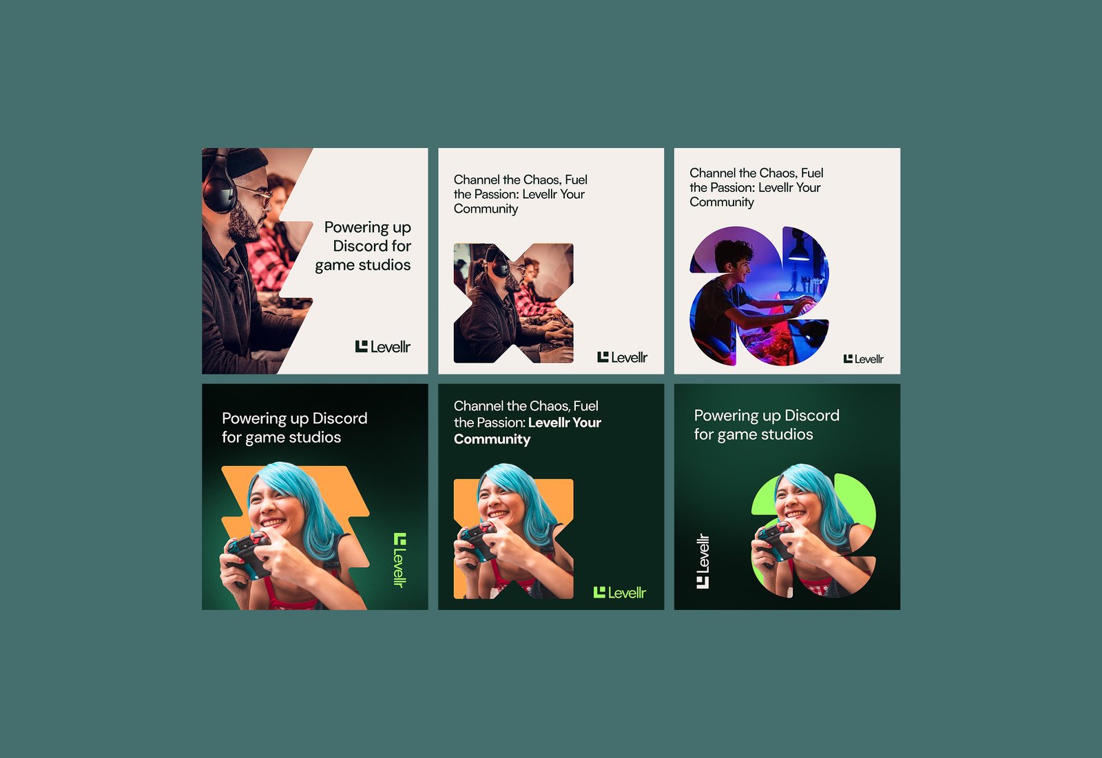 Levellr social media designs