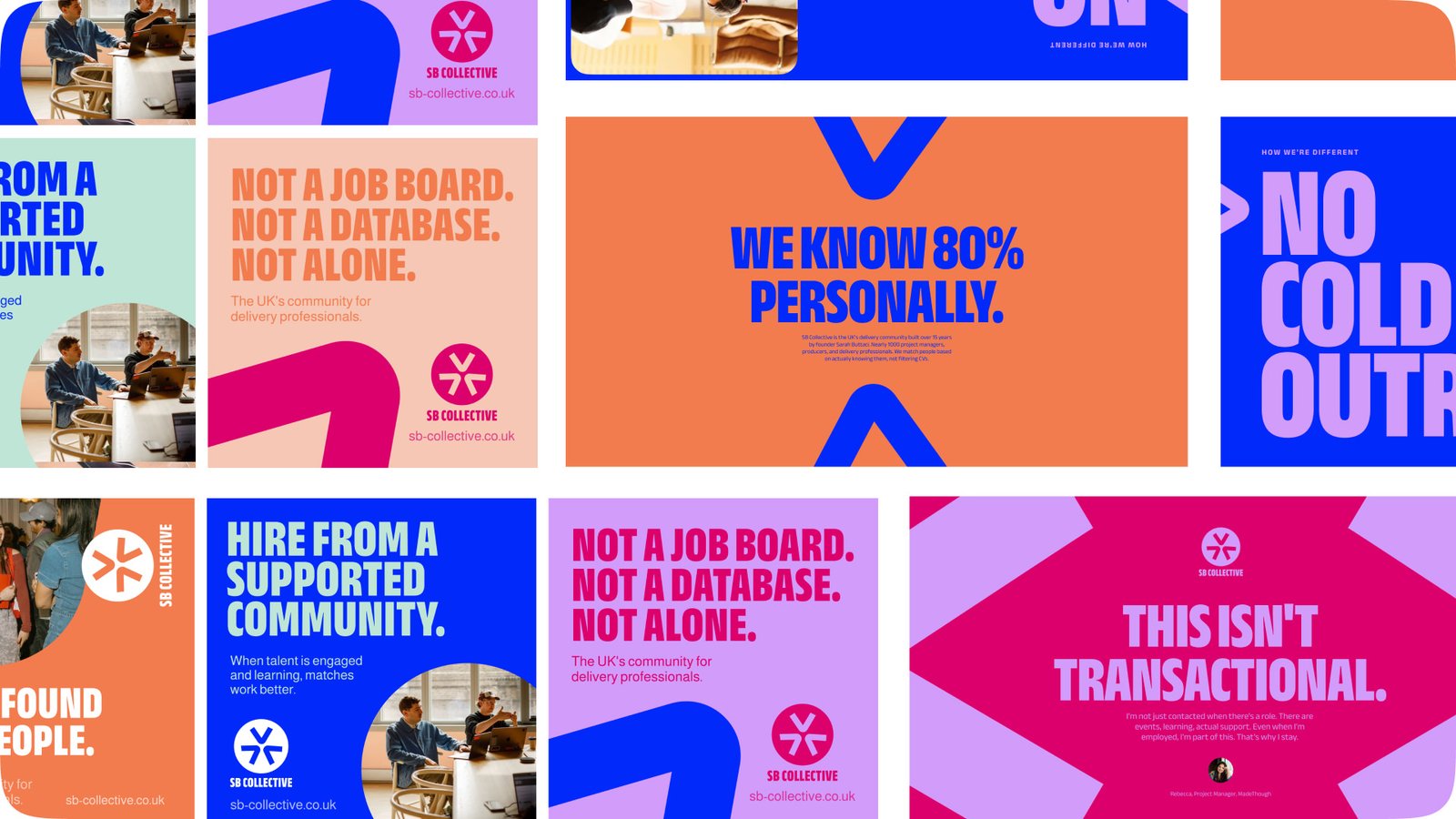 SB Collective arrows direction across social posts