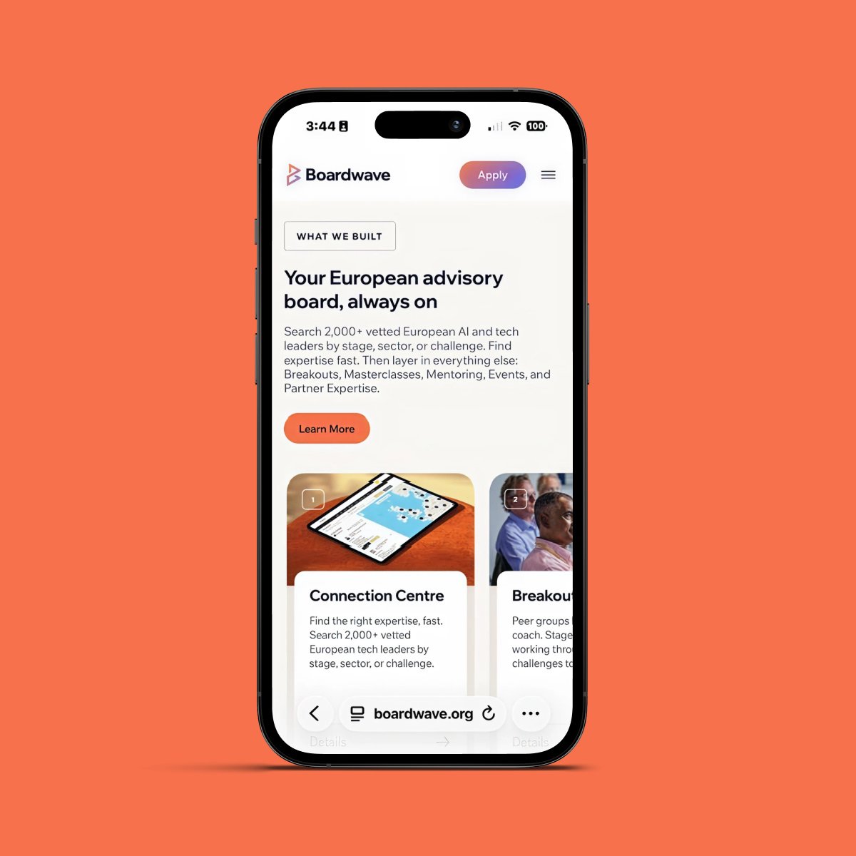 Boardwave mobile app screens