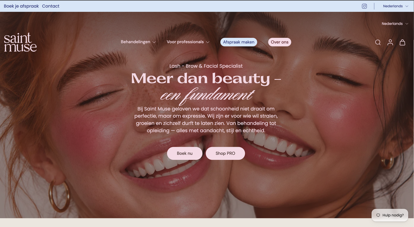 Webshop van Saint Muse