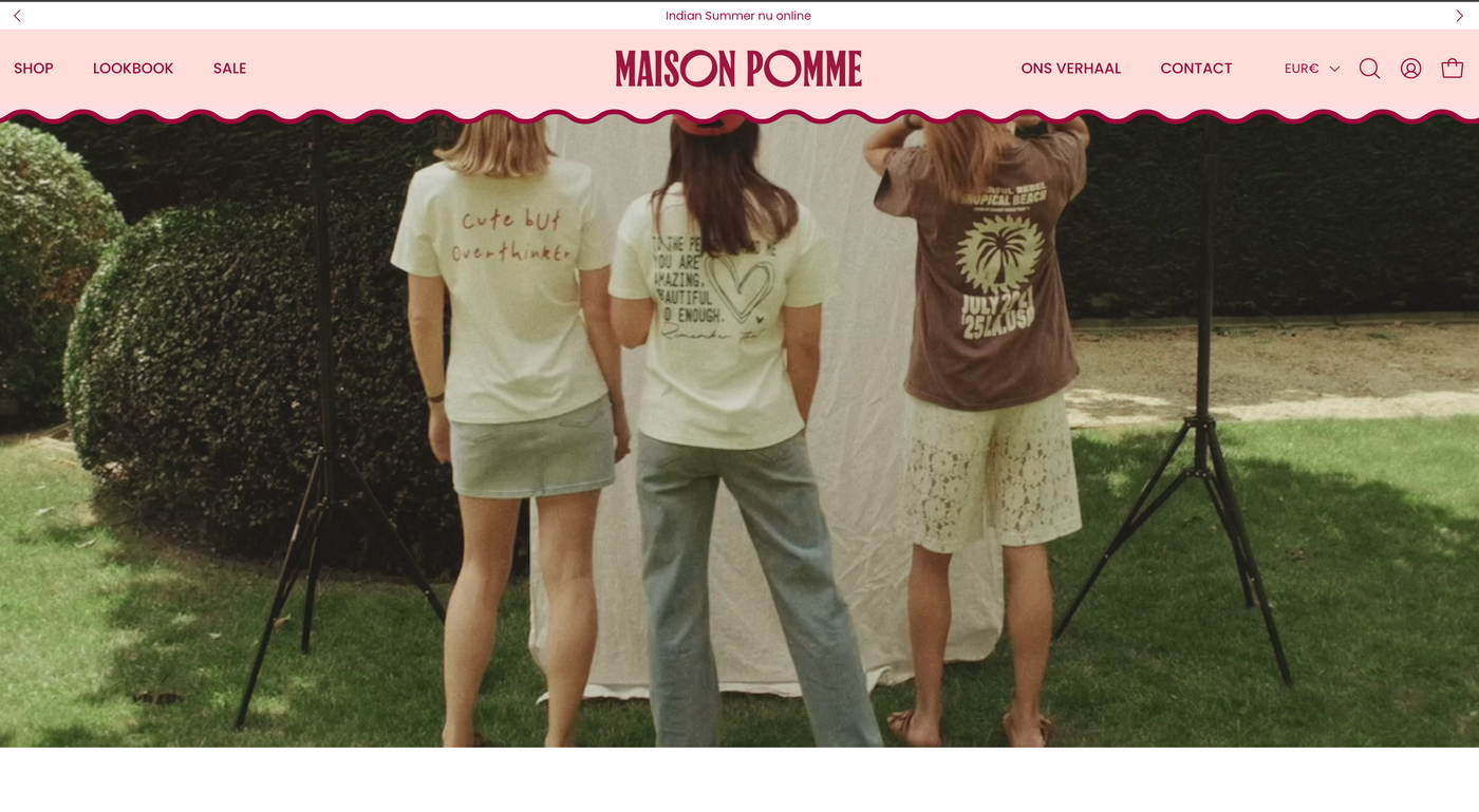Webshop van Maison Pomme