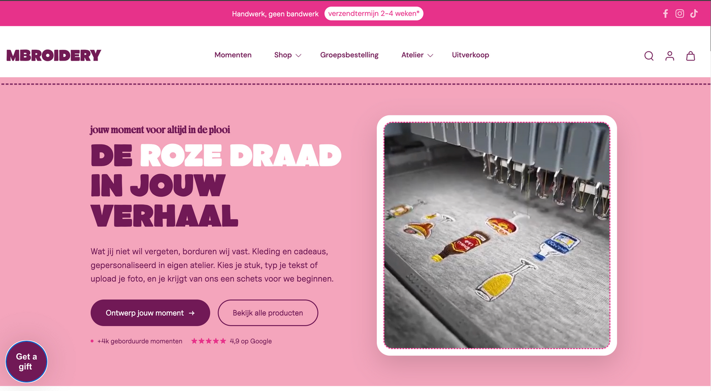 Webshop van Mbroidery