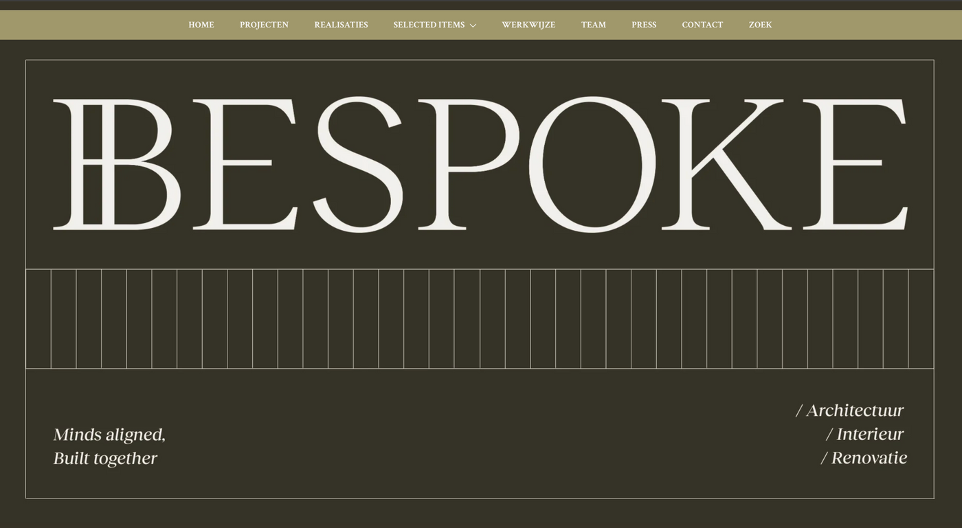 Webshop van Bespoke homes