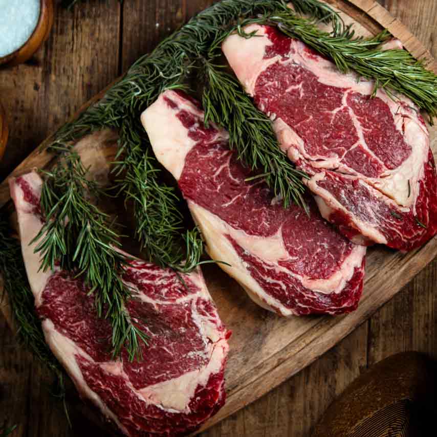 Steaks in Bazaar's dry-ageing cabinet