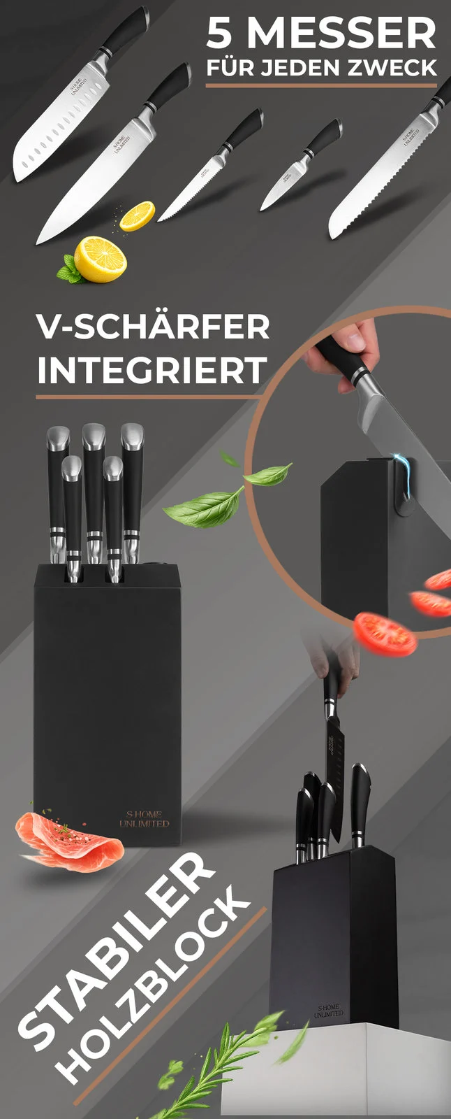 A+ Content · Messerblock – Amazon-Listing & A+ Content von Profi-Bilder