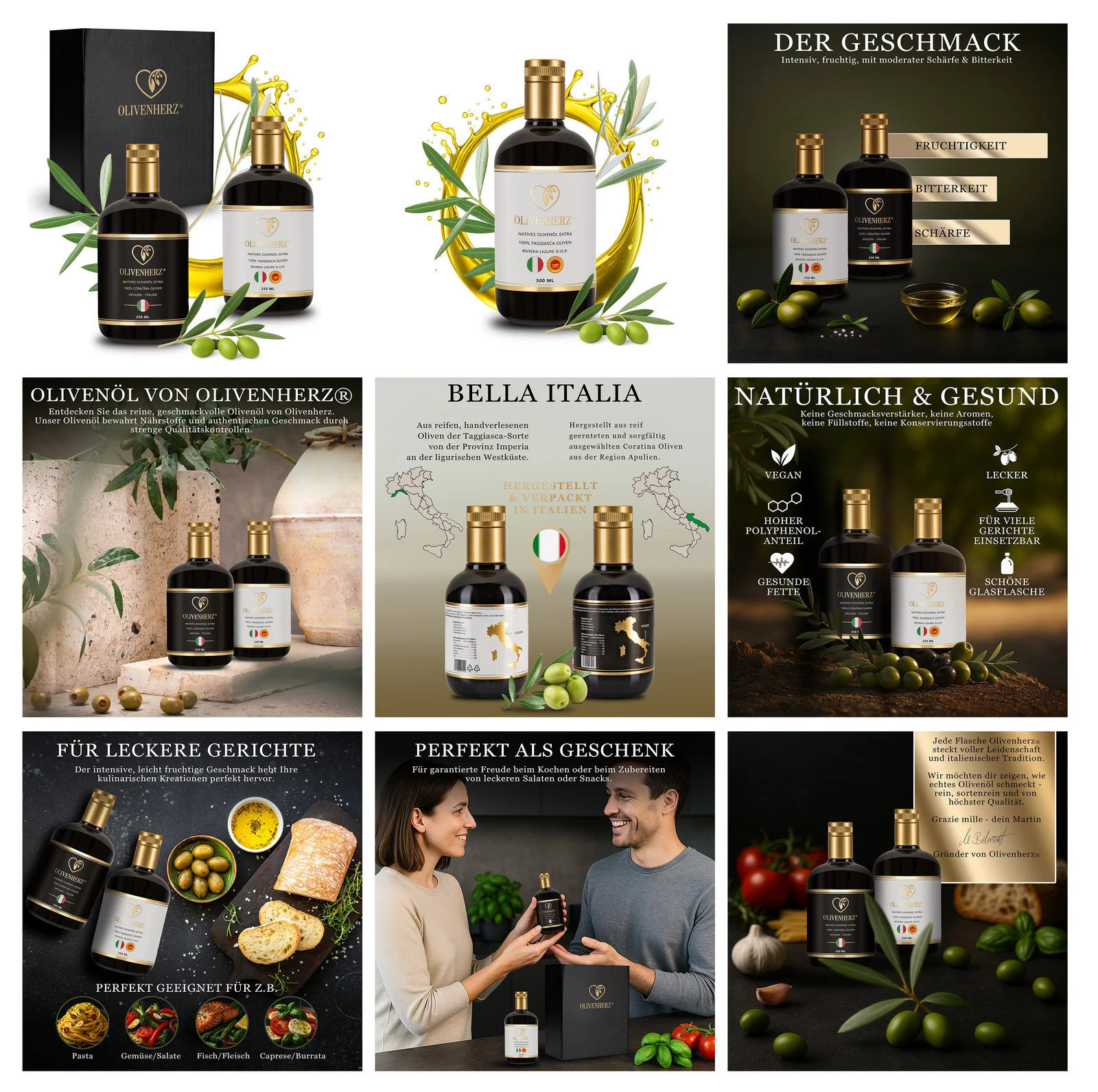Olivenöl · Mediterrane Bildwelt – Amazon-Listing & A+ Content von Profi-Bilder