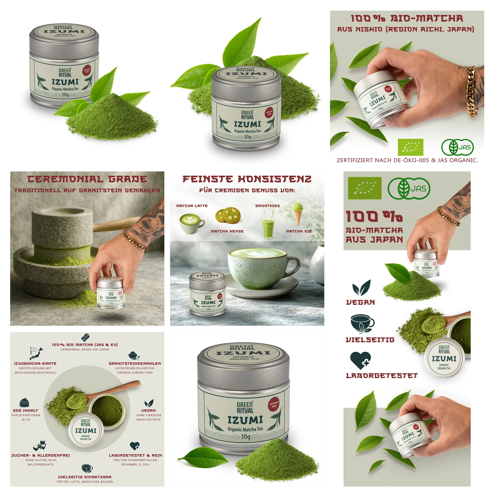 Matcha · Natürlich & frisch – Amazon-Listing & A+ Content von Profi-Bilder