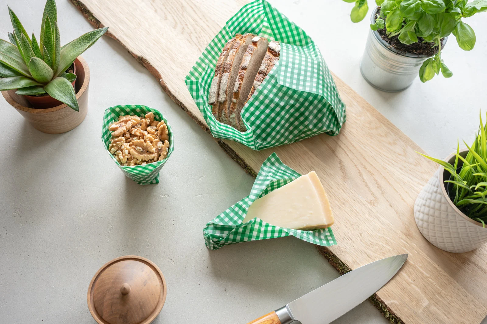 Natürliche Materialien – Flatlay-Fotografie von Profi-Bilder