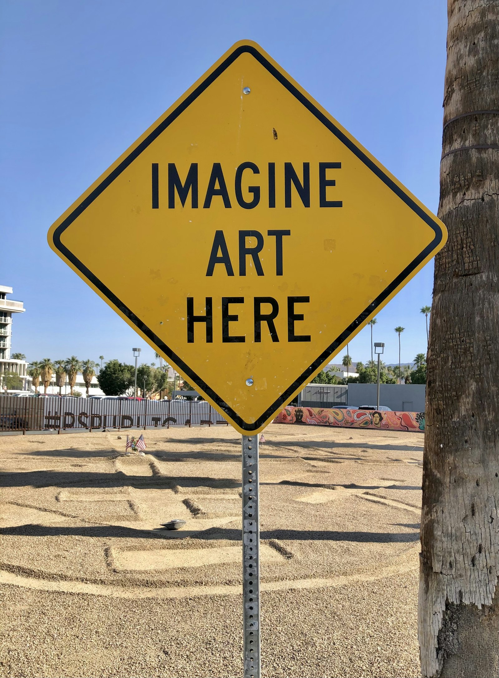 Bright yellow outdoor sign