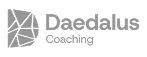 Partner logo, striped circles mark