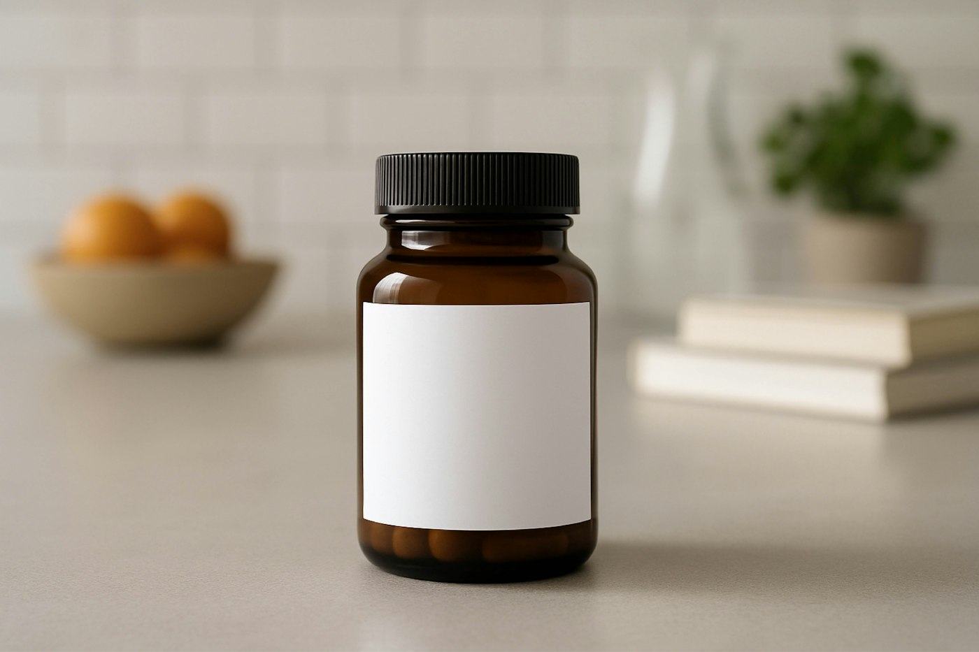 Supplement bottle prepared for lot-tracked order fulfillment
