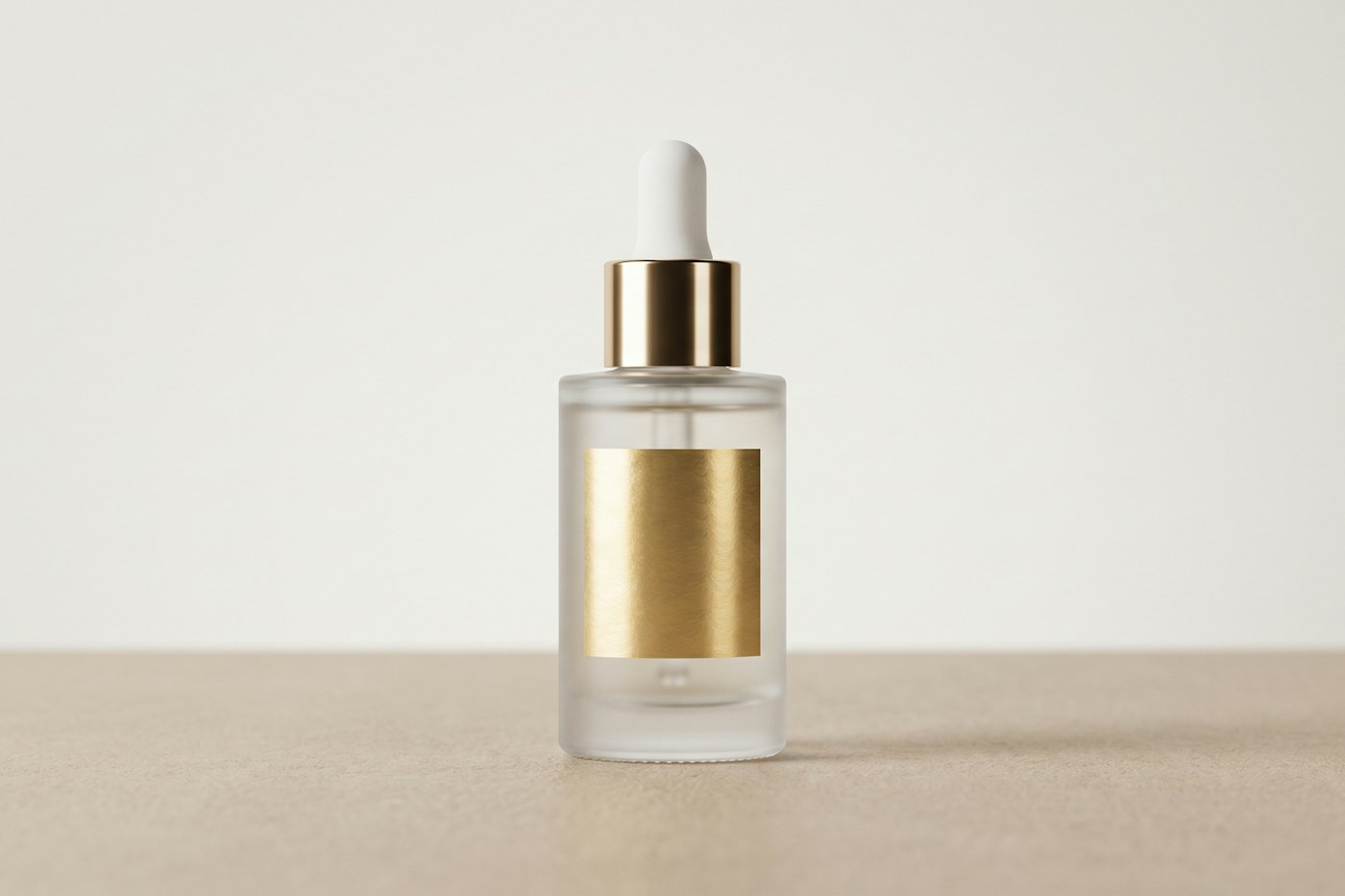 Skincare serum bottle prepared for cosmetics order fulfillment