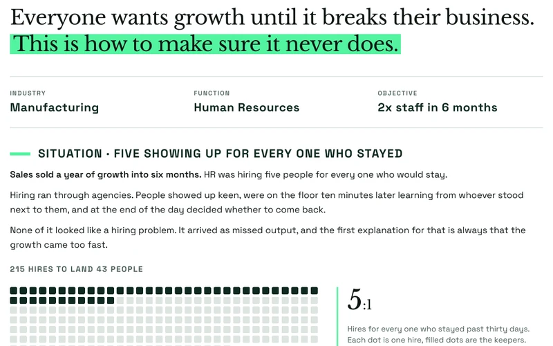 Everyone wants growth until it breaks their business