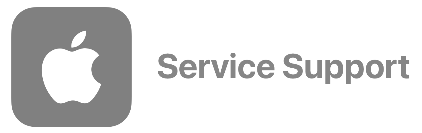 Apple logo icon followed by the text 'Service Support' in gray.