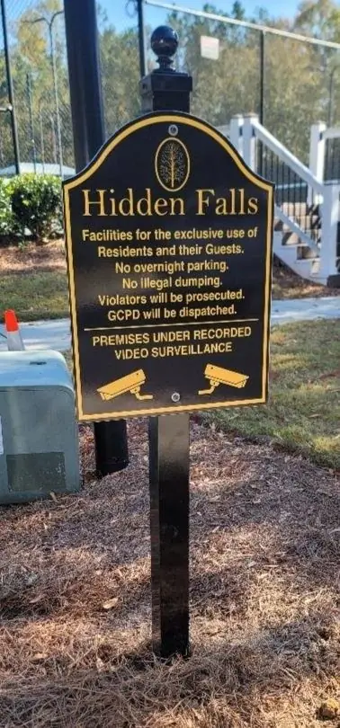 Decorative subdivision post and panel sign