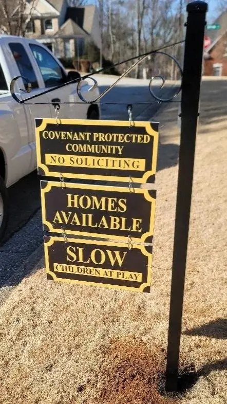 Community notice post and panel signs