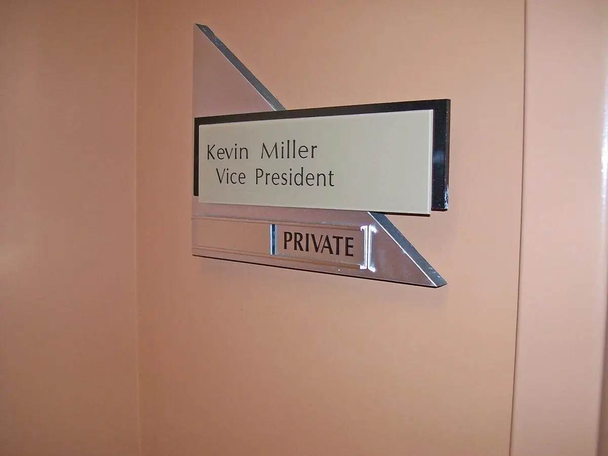 Office reception wall sign