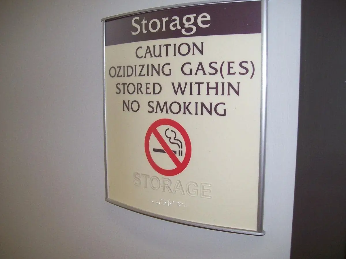 ADA compliant braille safety sign