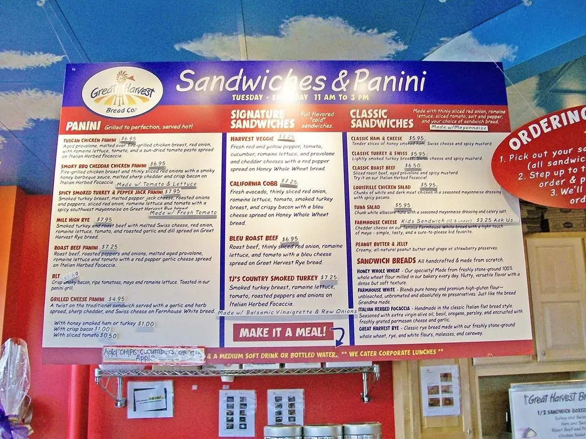 Restaurant menu board