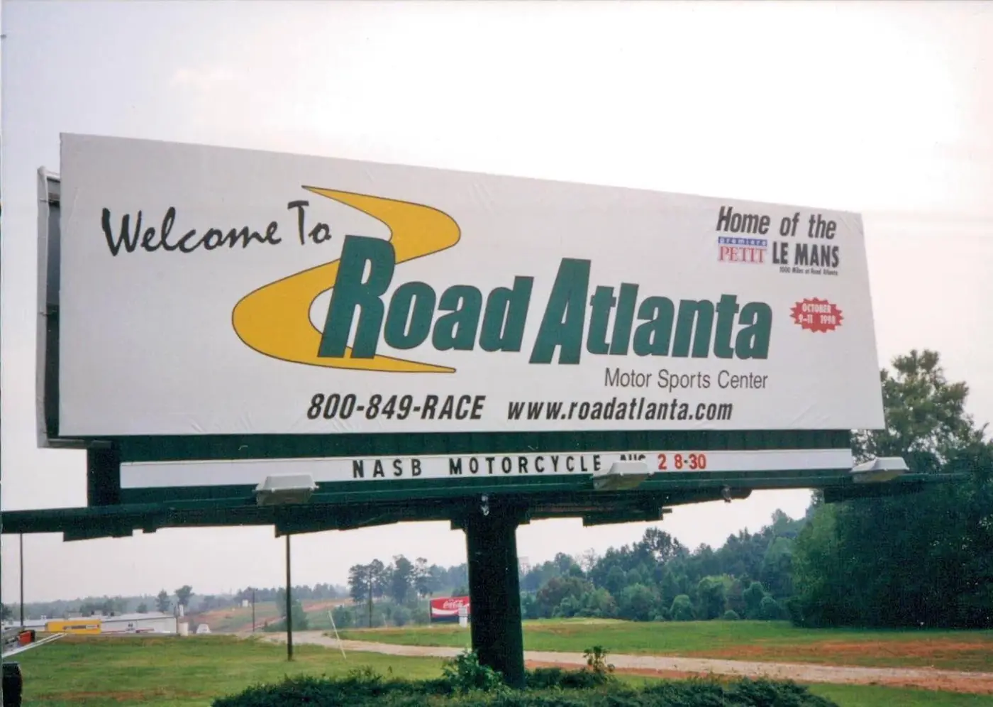 Welcome to Road Atlanta billboard sign