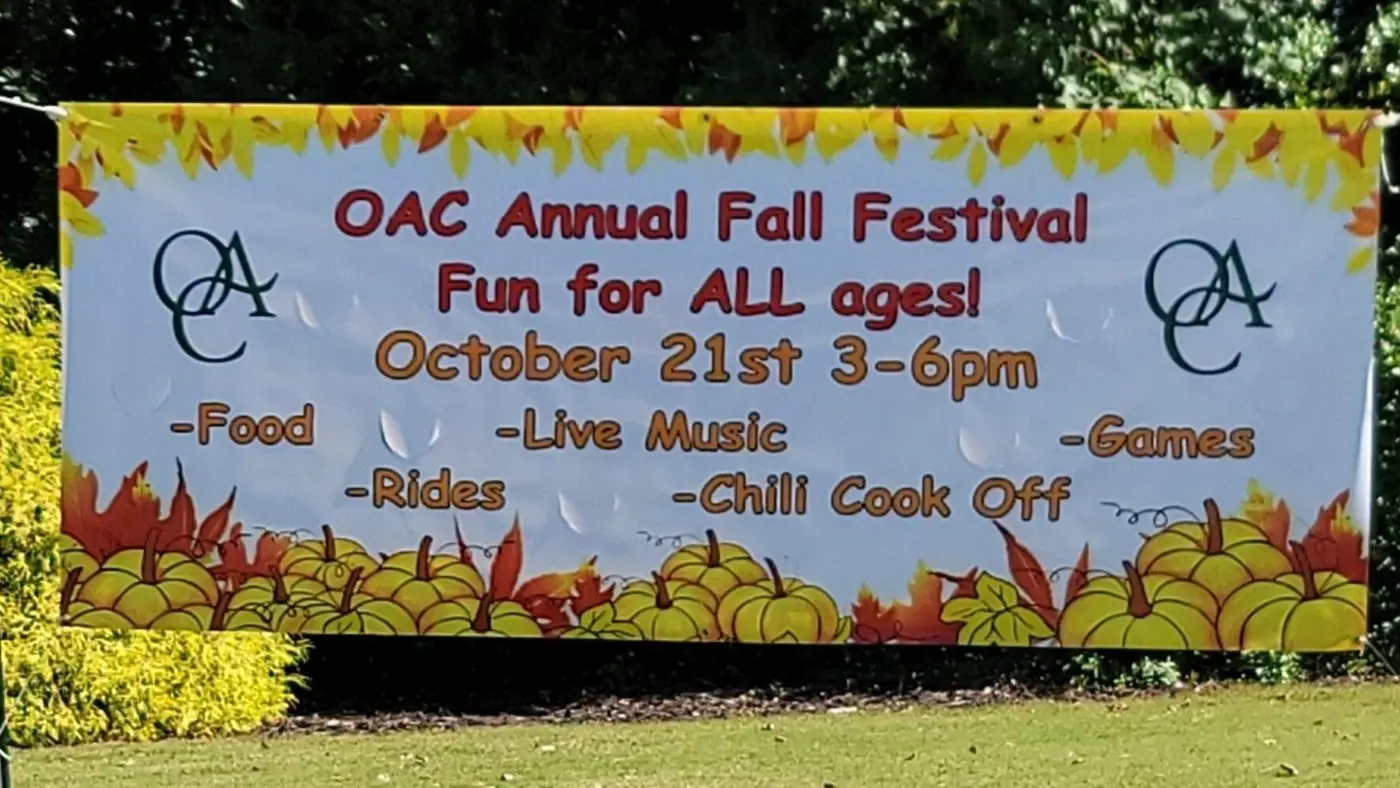 Fall festival vinyl event banner