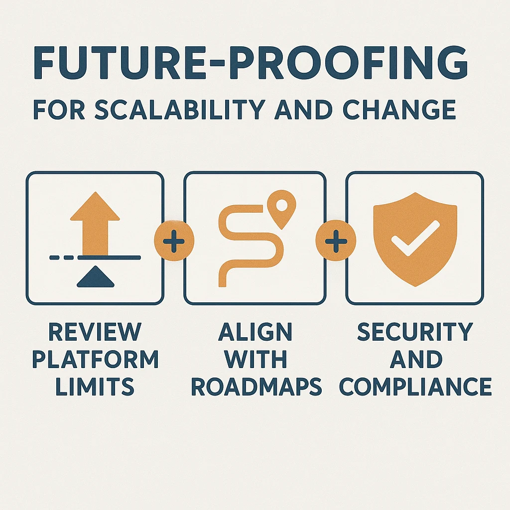 Timeline graphic illustrating growth milestones and platform scaling checkpoints.
