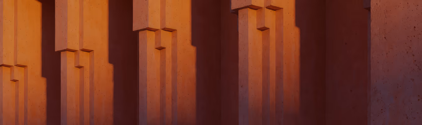 Colonnes et volumes architecturaux