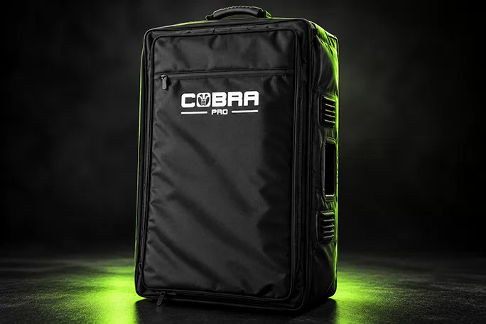 Black padded mixer bag with foam lining, handles and shoulder strap