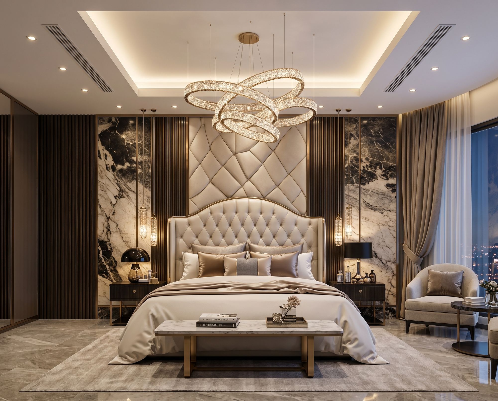 Ring Chandelier Bedroom