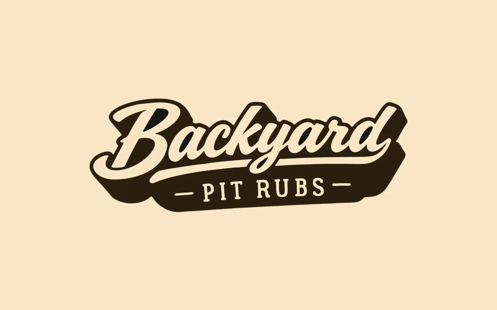 The new hand-drawn Backyard script logo above a Pit Rubs banner