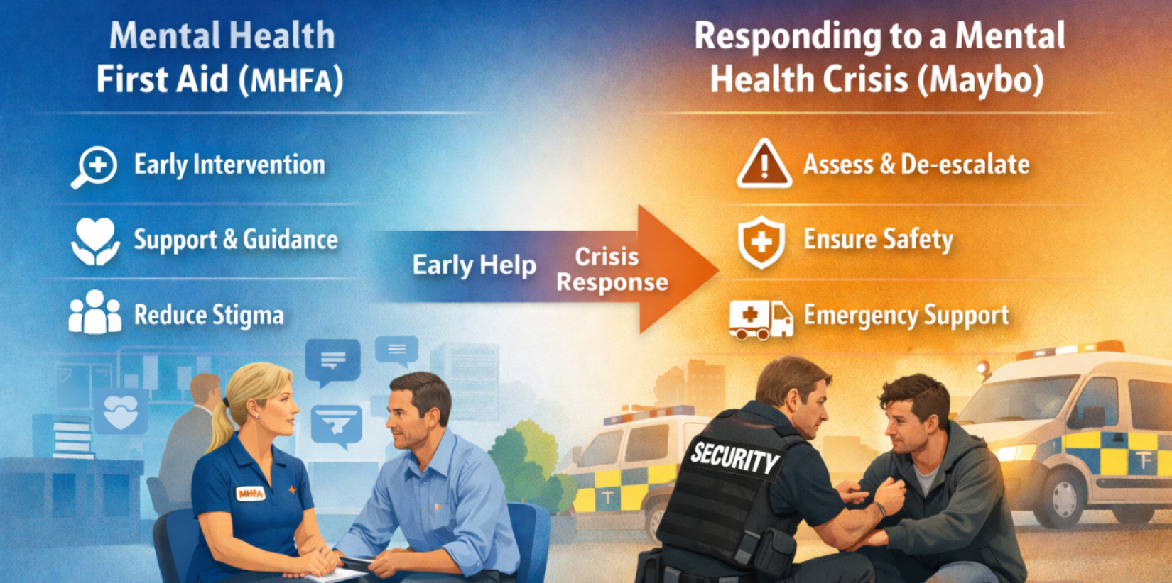 Mental Health First Aid vs Mental Health Crisis Response