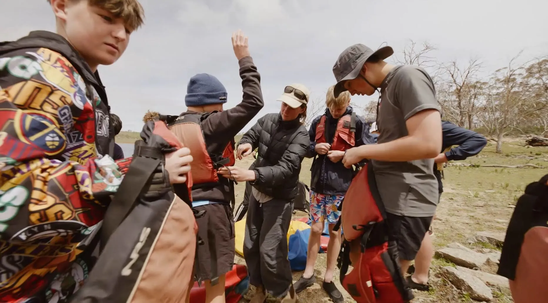 Celebrating after a water activity