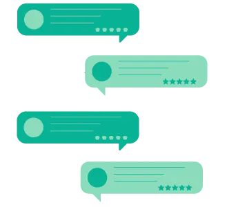 social proof header image - speech bubbles