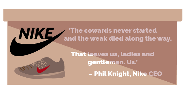 Image: Create quote image incorporating the below: ‘The cowards never started and the weak died