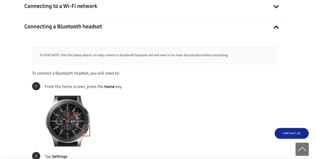 a screenshot of Samsung's FAQ blogs