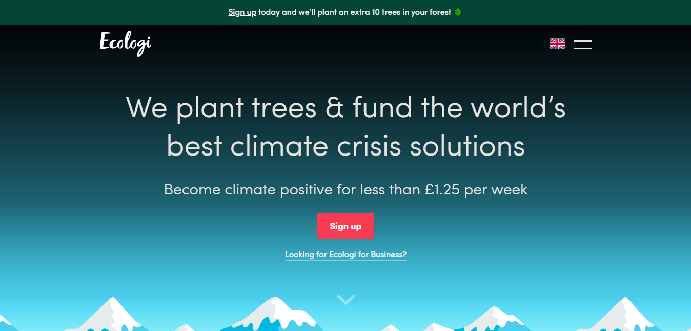 Ecologi Good Content Marketing Example of Gamification