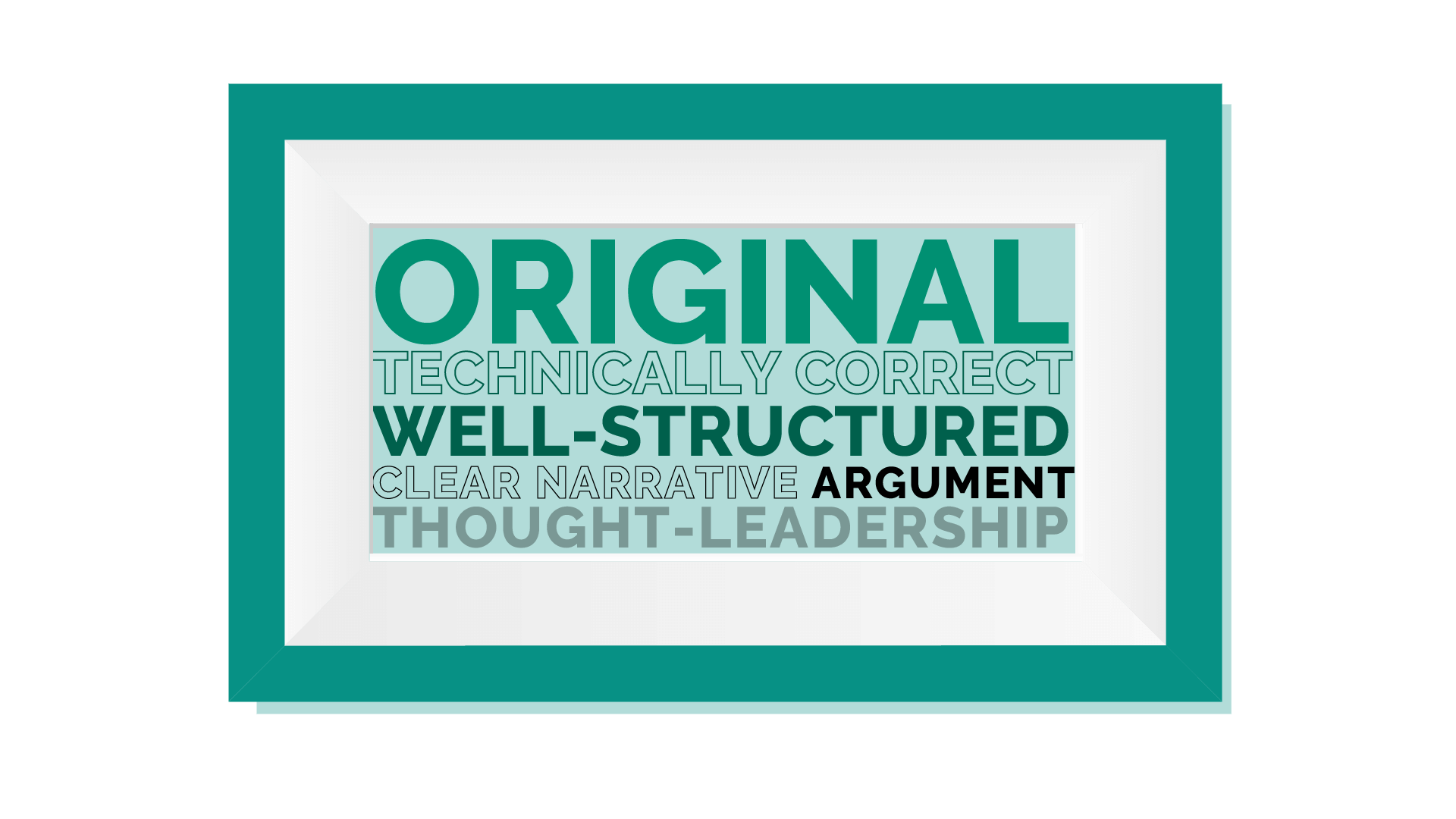 original, technically correct, well-structured content - image of text showing what makes quality