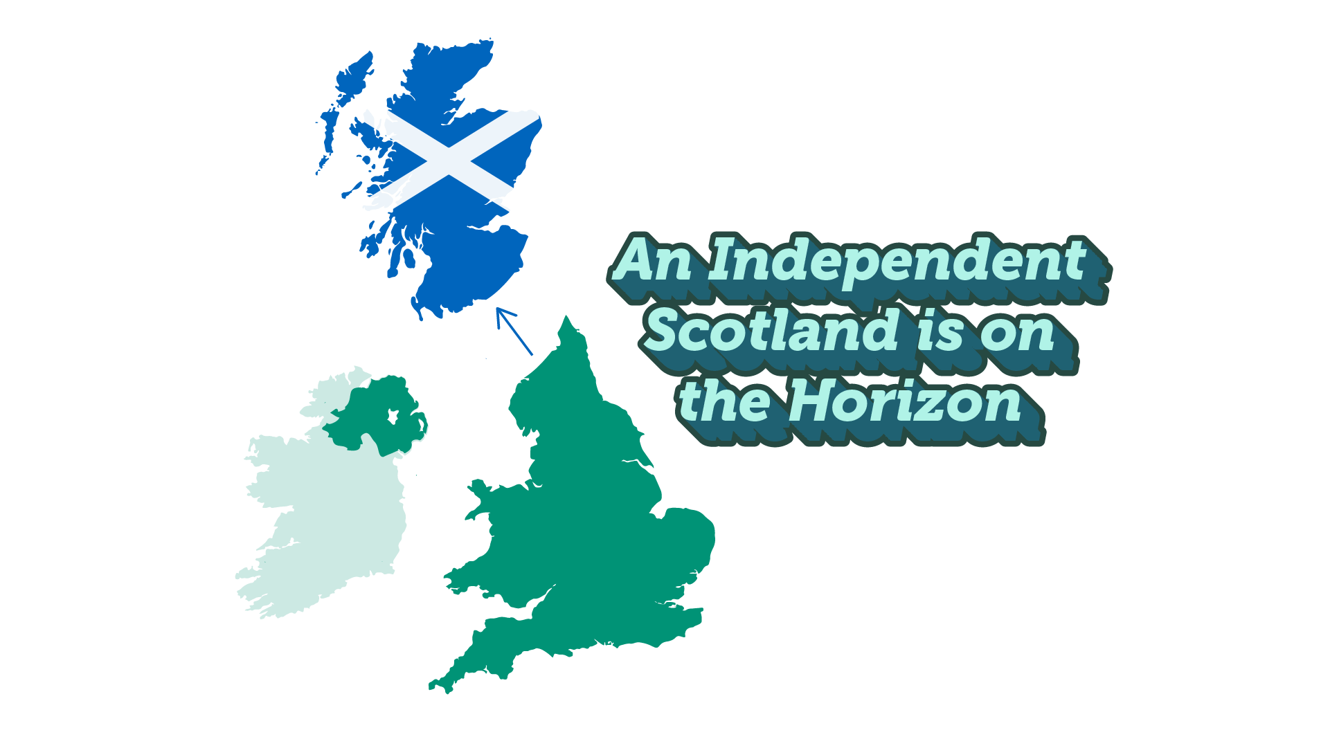 independent scotland is one the horizon indyref2 map depeicting scotland as independent from Britain