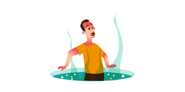 In hot water