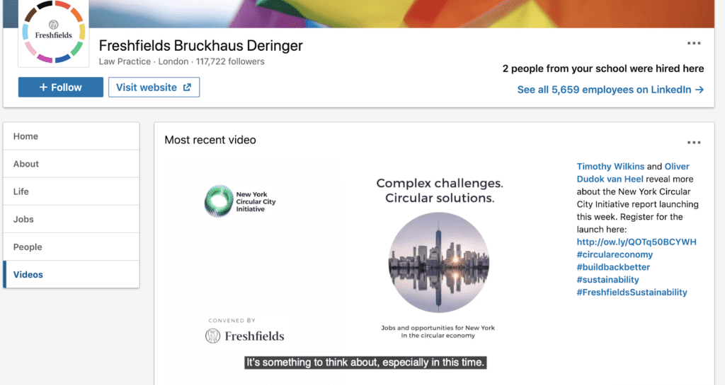 Freshfields Bruckhaus Deringer social media