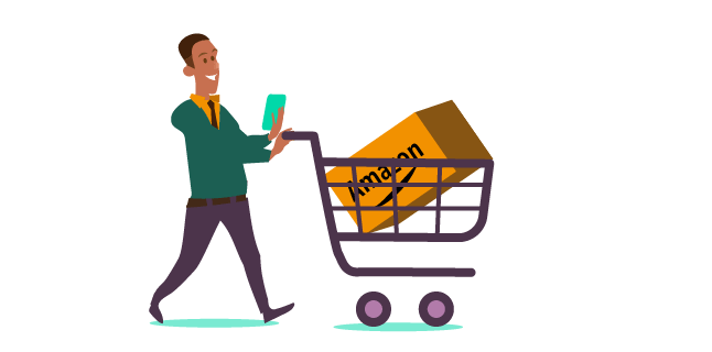 Image: shopping via a mobile phone