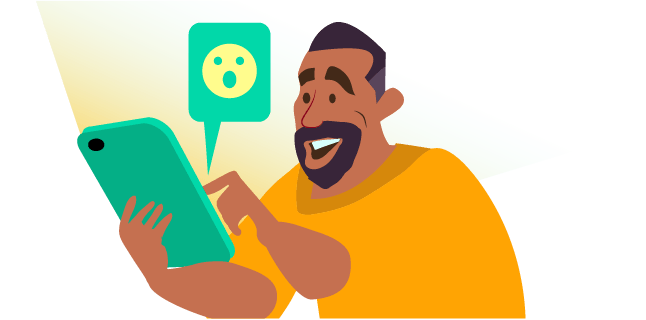 Image: Someone scrolling content with ‘wow’ factor