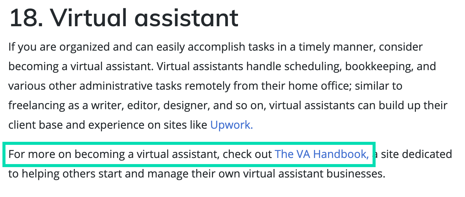 Future Learn link to The VA Handbook