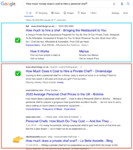 screenshot of google search engine results