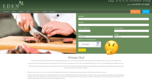 screen shot of eden private staff website