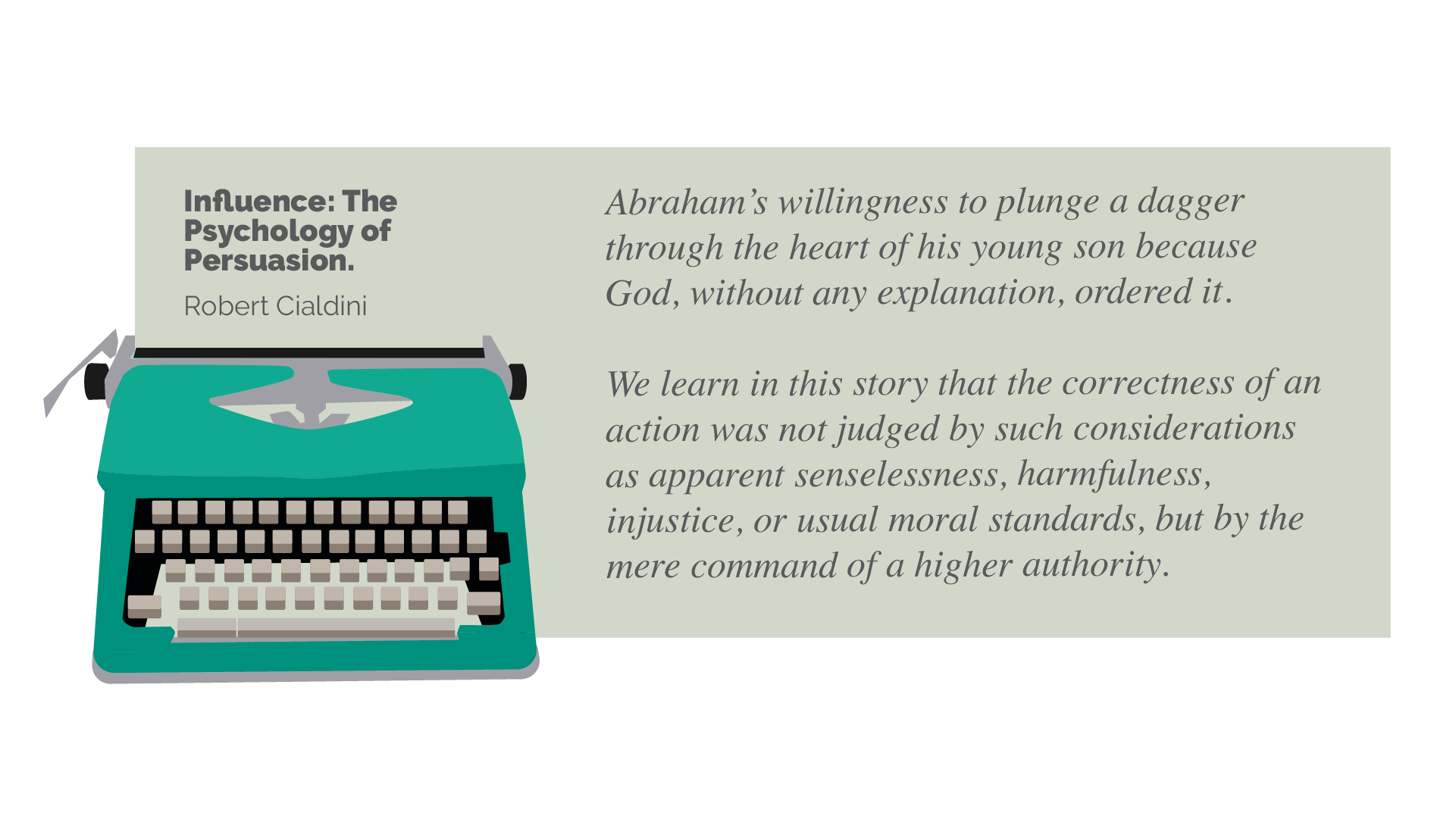 social proof typewriter with quote from Cialdinis book