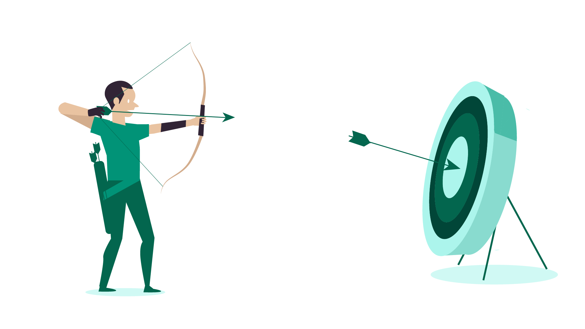 the theory of concentrated exposure : someone shooting arrow at target