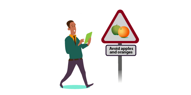 Image: Avoid apples and oranges