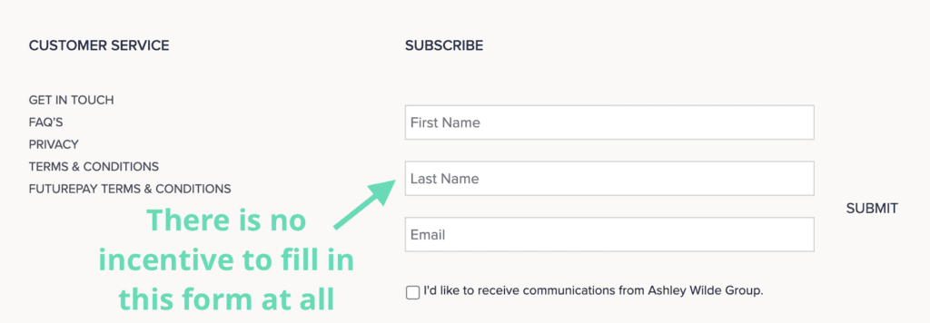 Subscribe Form Example