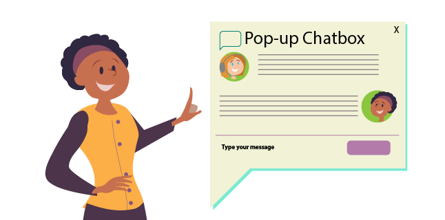 Image: Pop-up chat box